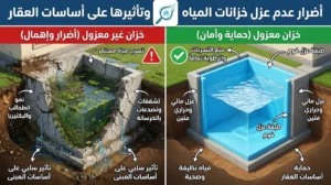 أضرار عدم عزل خزانات المياه