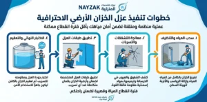 خطوات تنفيذ عزل الخزان الارضي