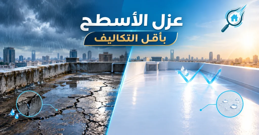 عزل الاسطح من الماء باقل التكاليف