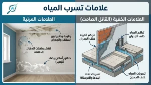 علامات تسرب المياه