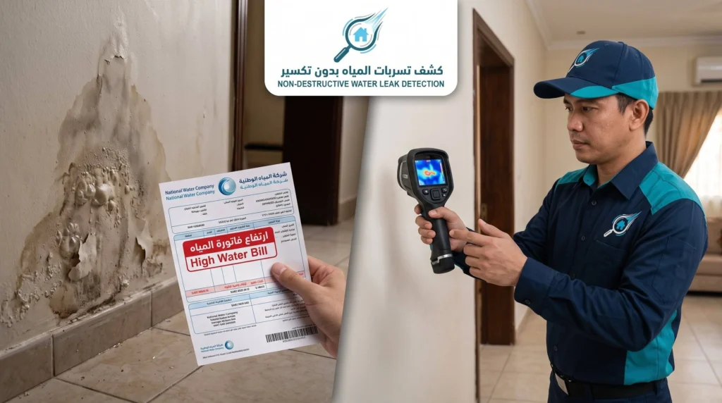 كشف تسربات المياه بالرياض بعمالة فلبينية