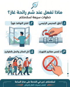 ماذا أفعل عند شم رائحة غاز