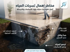 مخاطر إهمال تسربات المياه على البنية التحتية