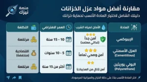 مقارنة مواد العزل